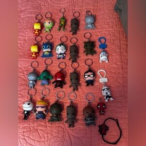 Superhero and Character Keychain Set